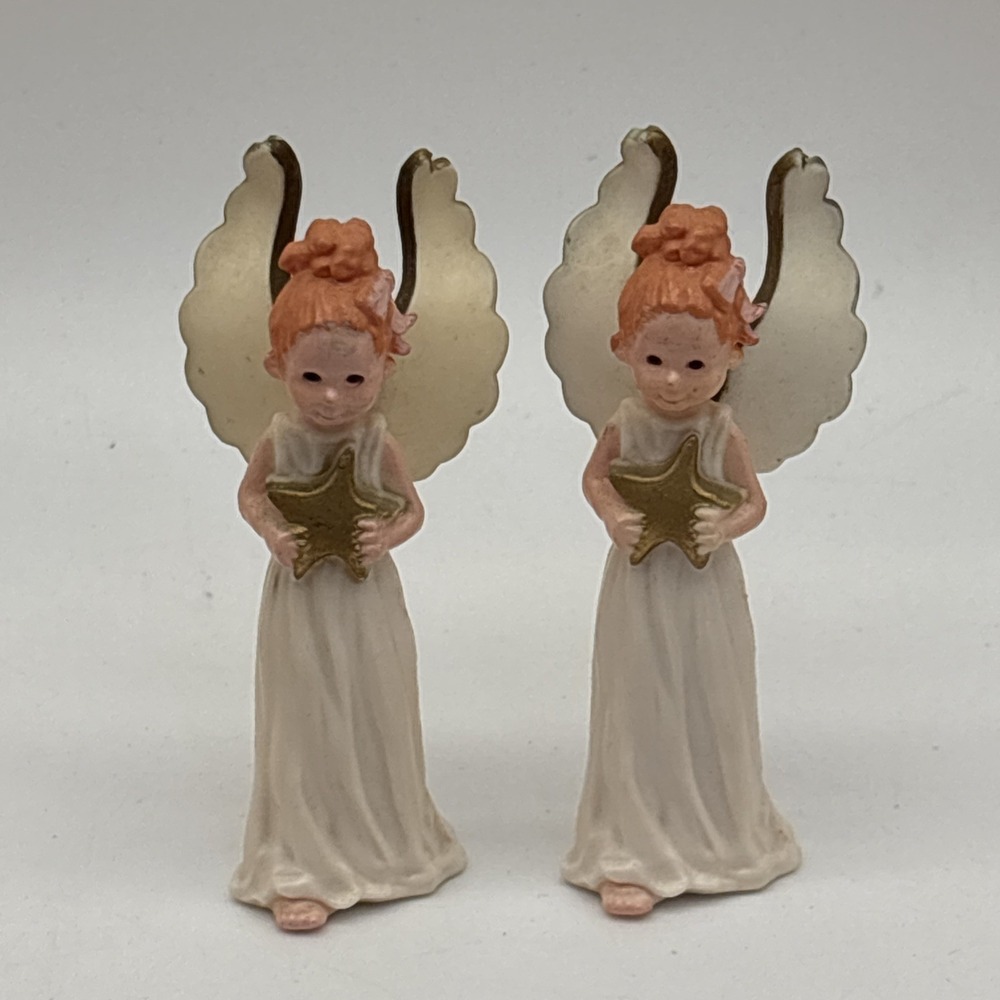 2- Hallmark Merry Miniature Angel 1974 Vintage
